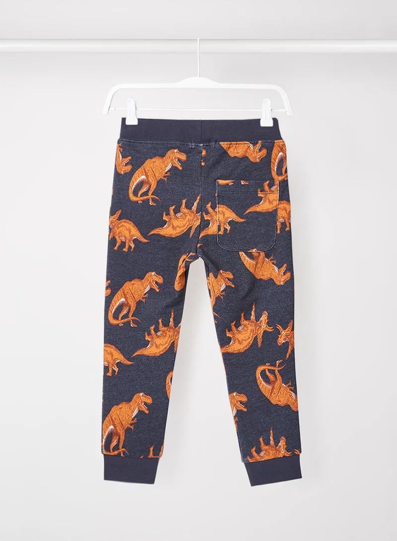 NAME IT Baby/Kids Dinosaur Sweatpants Dark Sapphire