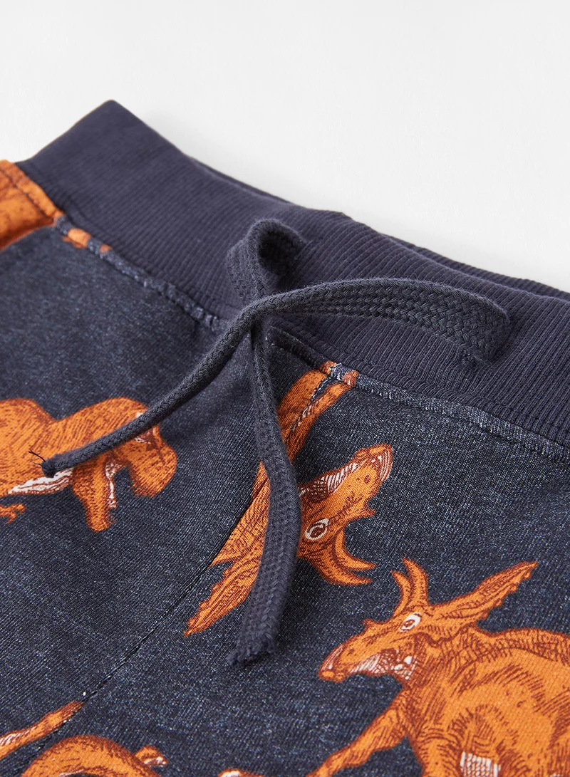 NAME IT Baby/Kids Dinosaur Sweatpants Dark Sapphire