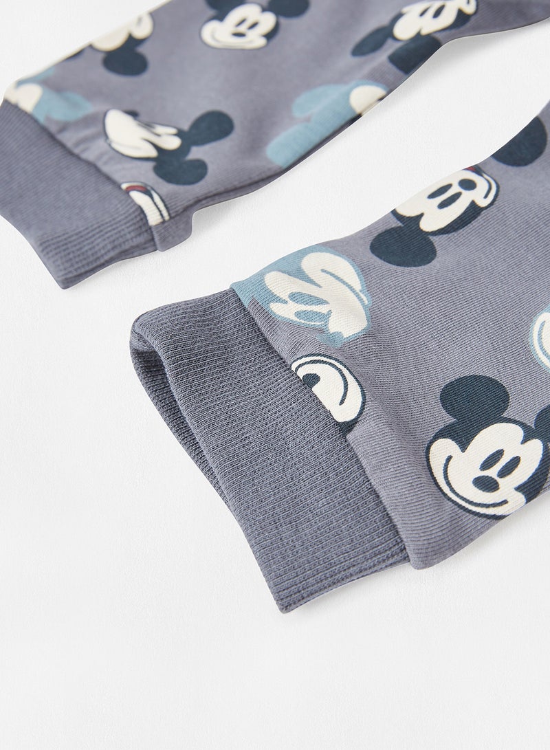 NAME IT - Baby All-Over Mickey Mouse Print Pants Turbulence - Image 1