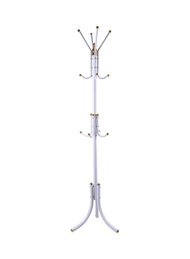 Free-Standing Metal Coat Rack White 72x20x8.5cm - v1631265240/N50800123A_1