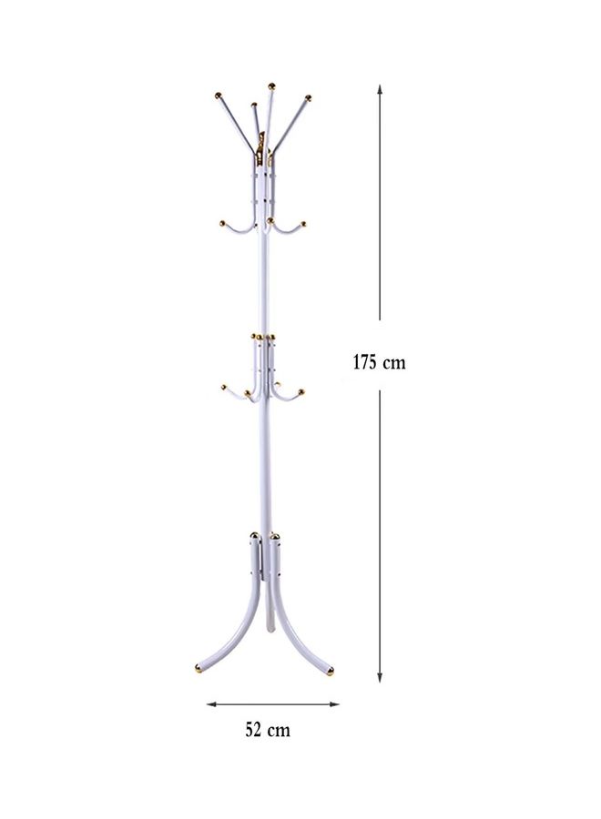 Free-Standing Metal Coat Rack White 72x20x8.5cm - v1631265240/N50800123A_2