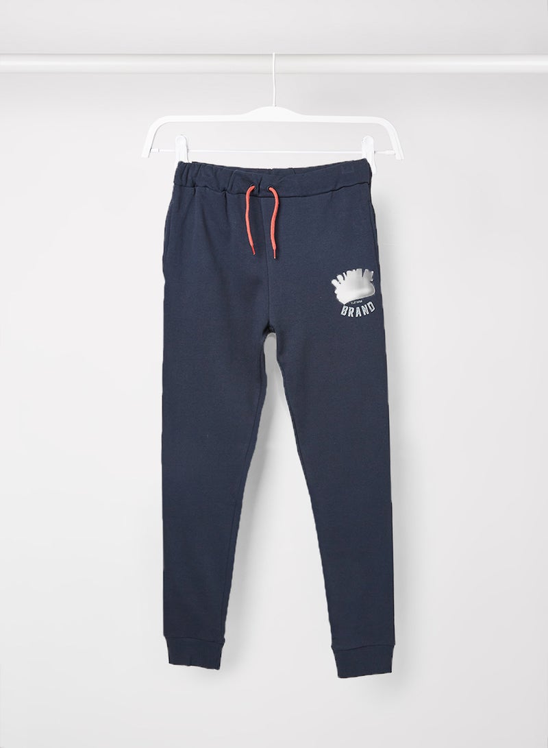 NAME IT - Teen Graphic Print Sweatpants Dark Sapphire - Image 1