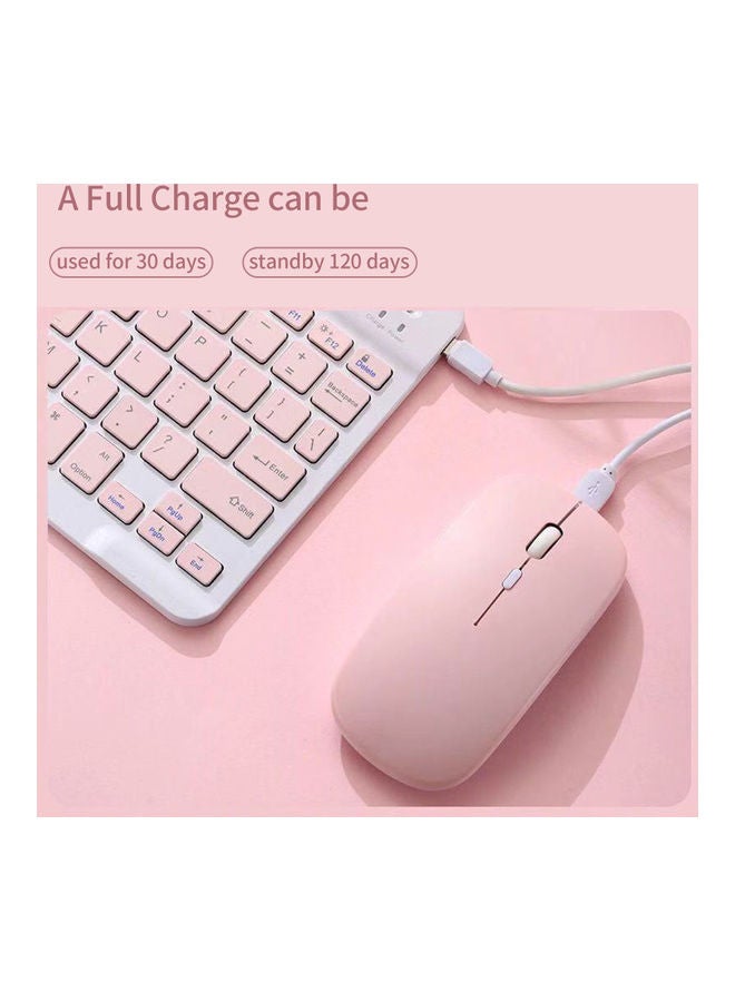 Rechargeable Ultra-Slim Design Wireless Keyboard and Mouse Combo White - Image 2