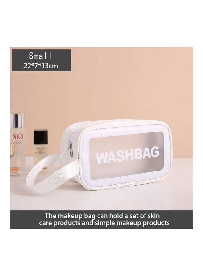حقيبة مستحضرات تجميل شفافة للسيدات من 4 قطع أبيض - Image 5