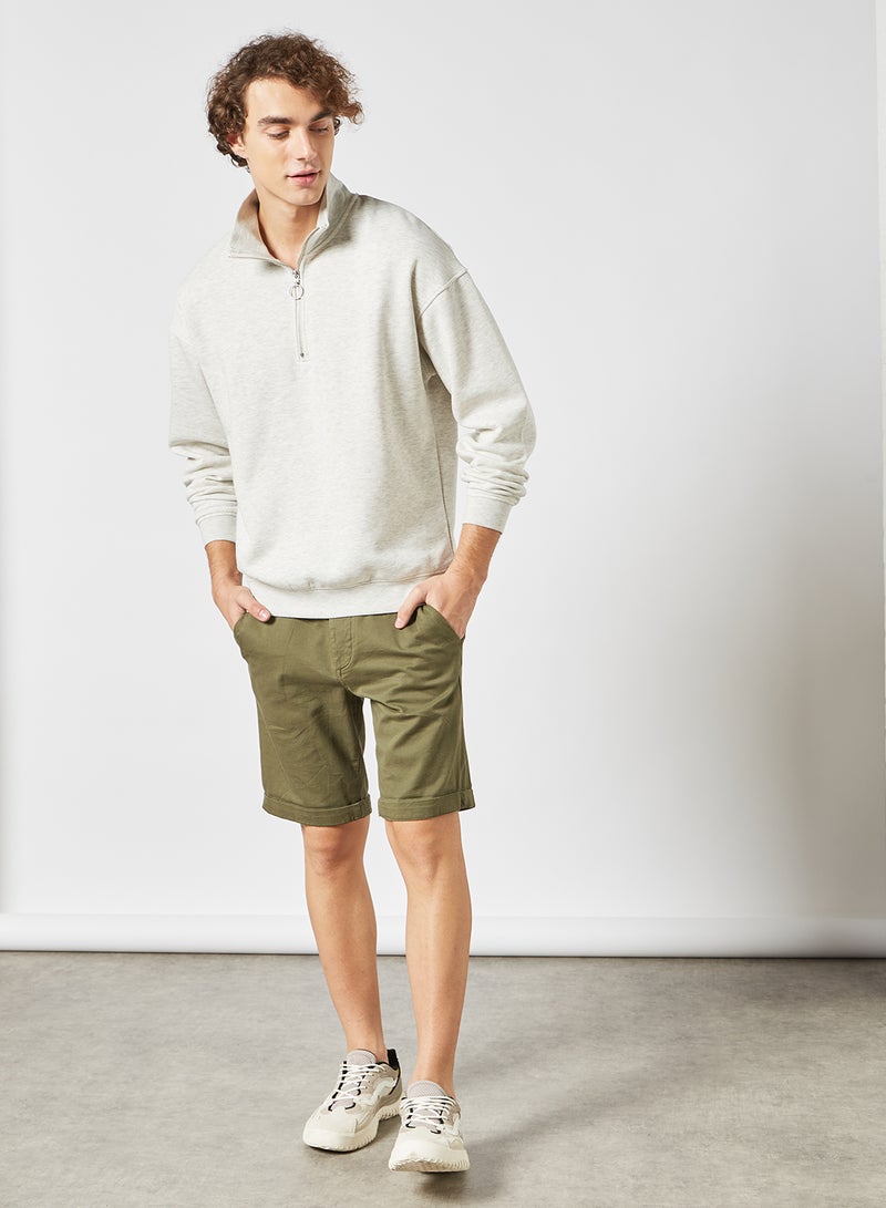 JACK & JONES - Half Zip Sweatshirt Grey - Image 1