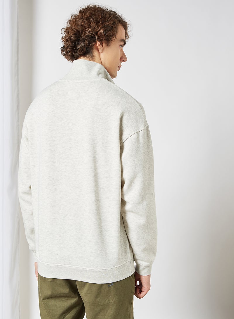 JACK & JONES - Half Zip Sweatshirt Grey - Image 1