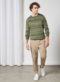 JACK & JONES Space Striped Sweater Green  - Image 2