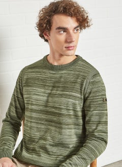 JACK & JONES Space Striped Sweater Green  - Image 3