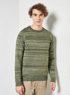 JACK & JONES Space Striped Sweater Green  - Image 1