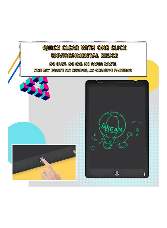 12-Inch Monochrome Screen LCD Writing Tablet with Stylus Drawing Taking Notes Leaving Messages  - Image 3