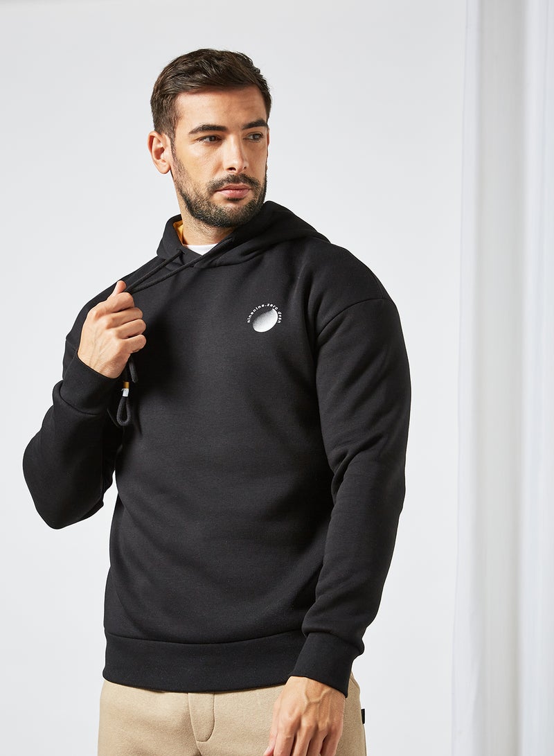 JACK & JONES - Graphic Print Hoodie Black - Image 1