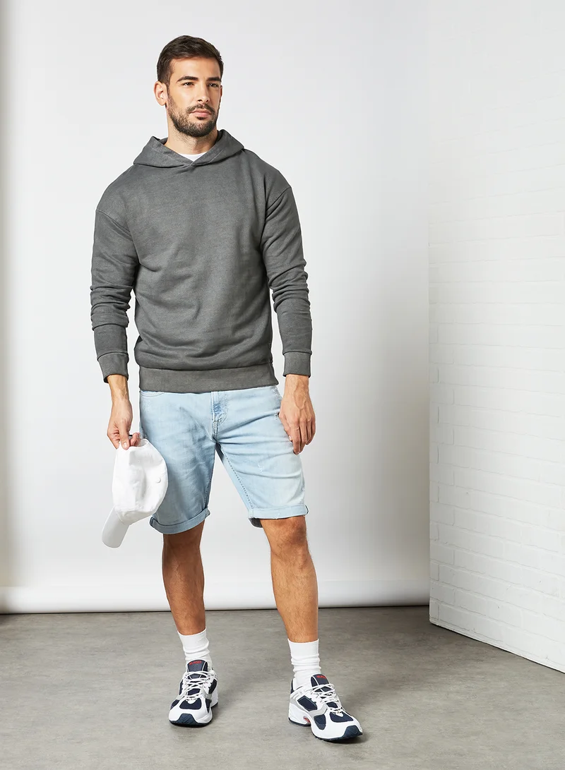 JACK & JONES Long Sleeve Hoodie Black