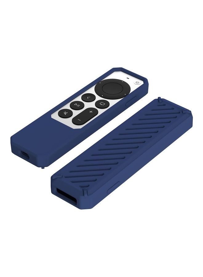Generic - Anti-Slip Shockproof Silicone Remote Protective Case For Apple TV 4K Siri Remote 2021 Blue - Image 1