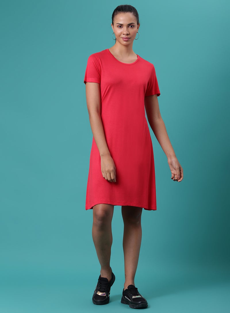Aila Casual Stylish Dress Pink  - Image 1