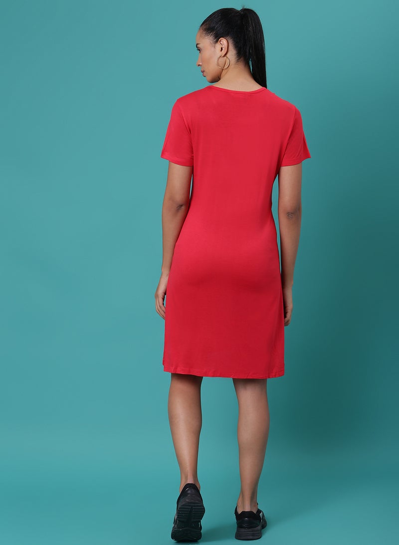 Aila Casual Stylish Dress Pink  - Image 2