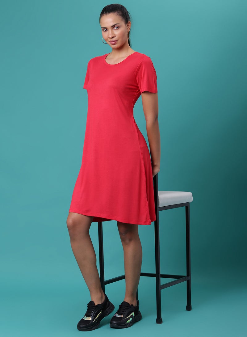 Aila Casual Stylish Dress Pink  - Image 3