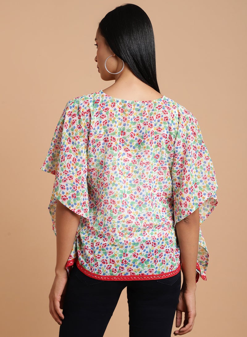 Aila - Casual Printed Kaftan Multicolour - Image 1