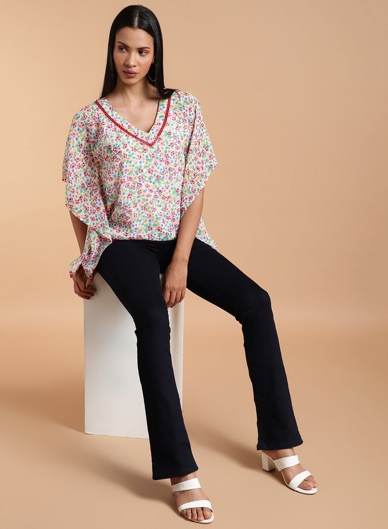 Aila - Casual Printed Kaftan Multicolour - Image 1