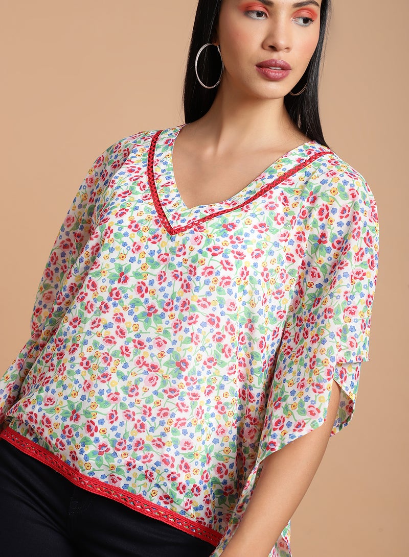 Aila - Casual Printed Kaftan Multicolour - Image 1