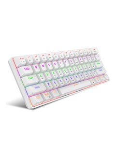 HXSJ Three-Mode 61-Keys RGB Mechanical Keyboard White  - Image 1