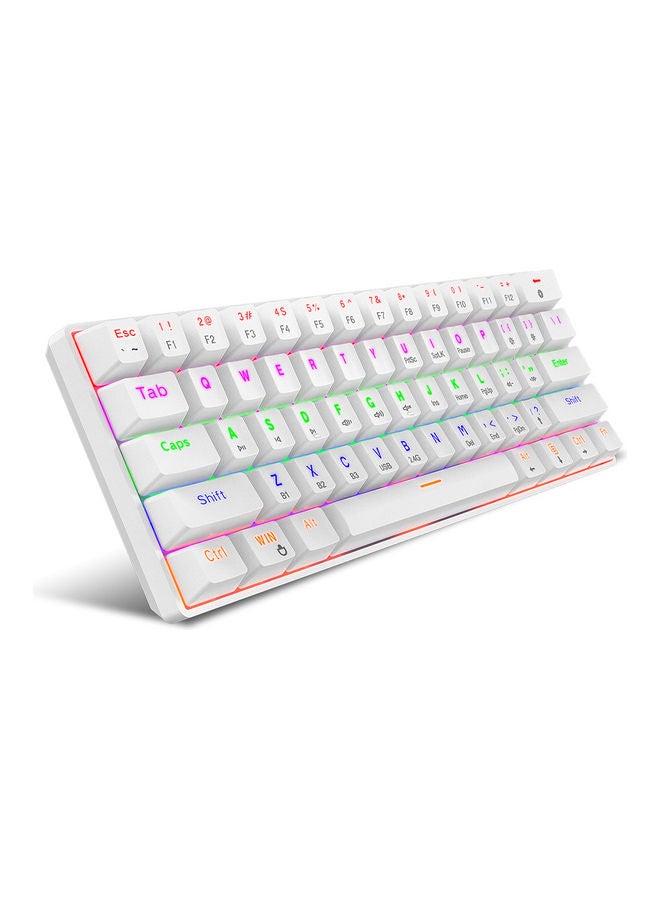 HXSJ - Three-Mode 61-Keys RGB Mechanical Keyboard White - Image 1