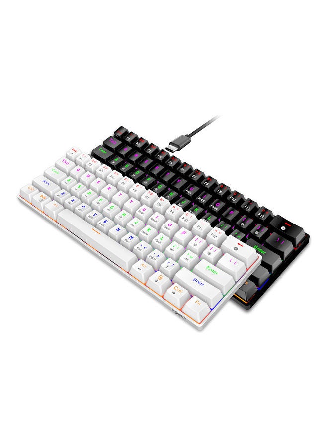 HXSJ - Three-Mode 61-Keys RGB Mechanical Keyboard White - Image 1