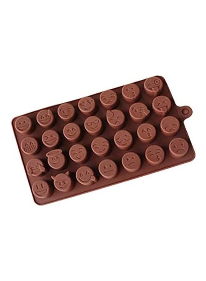 شو وو قالب من السيليكون بأشكال الإيموجي. بني 10.8x8.3سم - Image 1