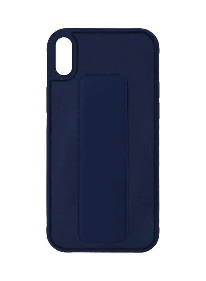 MARGOUN Protective Case Cover with Finger Grip Stand for Apple iPhone XS Max Dark Blue - Image 2