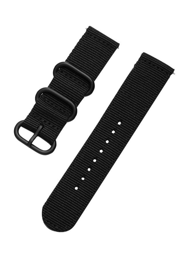 Generic - 22mm Soft Thickened Nylon Quick Release Strap Compatible With Smart And Traditional Watch Black - Image 1