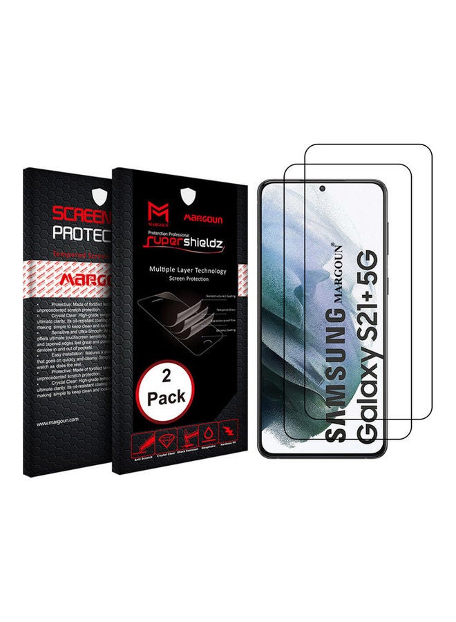 MARGOUN 2-Pack Super Shieldz 3D Tempered Glass Screen Protector for Samsung Galaxy S21 Plus Clear - Image 2