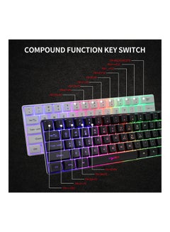 Dual-Mode 61-Key BT 5.0 RGB Backlit Keyboard With Double Shot Injection Keycaps Black - v1631327993/N50726619A_4