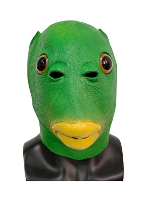 Fish Headgear Strange Funny Party Mask Green 30X2X20cm