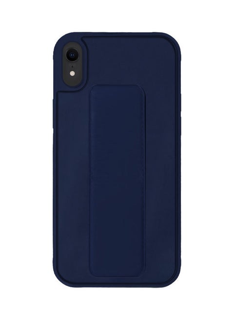 Protective Case Cover with Finger Grip Stand for Apple iPhone XR Dark Blue