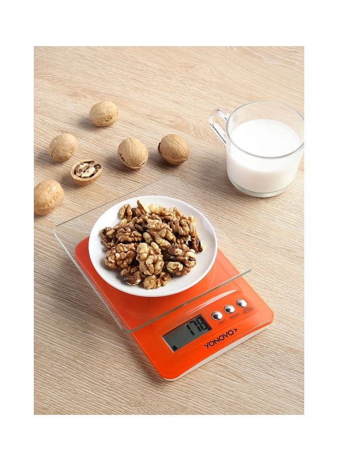 يونوفو ميزان طعام رقمي للمطبخ من الزجاج 70043 برتقالي - Image 5
