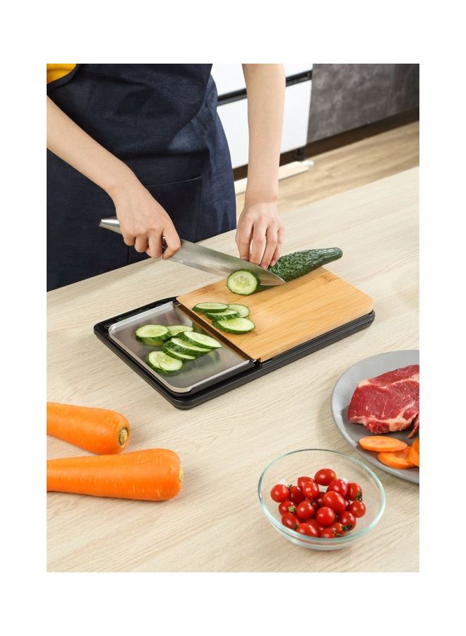 LAWAZIM Kitchen Scale With Removable Chopping Board 50001 Silver/Brown/Black  - Image 4