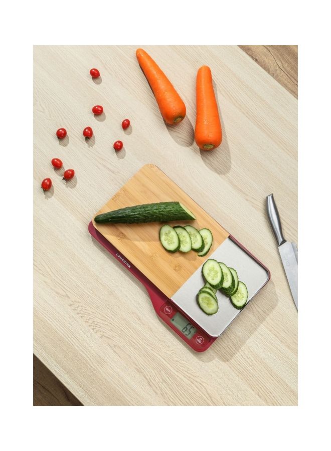 LAWAZIM Kitchen Scale With Removable Chopping Board 50002 Red  - Image 3