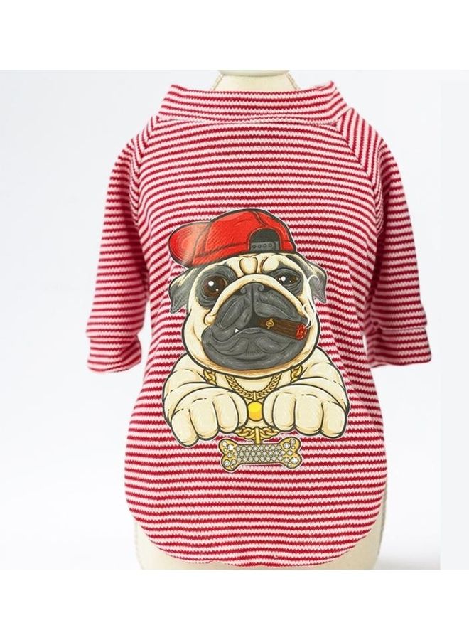 BGM Pet Clothing Dog Vest Cool T-shirt Red - Image 4