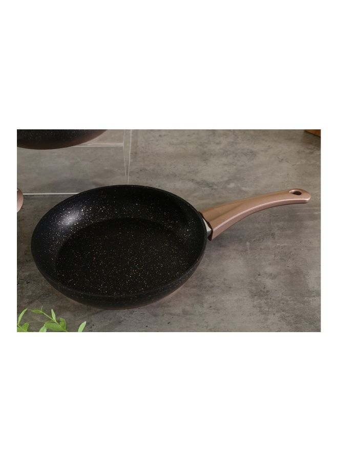 OMS - 5-Pieces Granitec Cookware Set Includes Deep Casserole With Lid 20 cm, Deep Casserole With Lid 20 cm, Fry Pan 24 cm Copper/Grey - Image 1