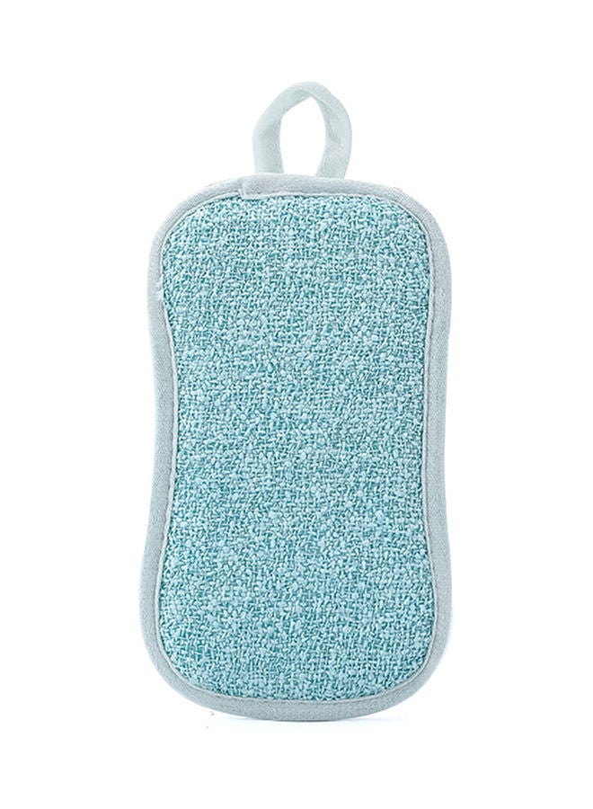 Good Absorption Microfiber Elastic Double-Sided Cleaning Rag Blue 16.5x9.3cm  - Image 1