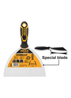 INGCO Carbon Steel  Putty Trowel Silver/Black/Yellow 