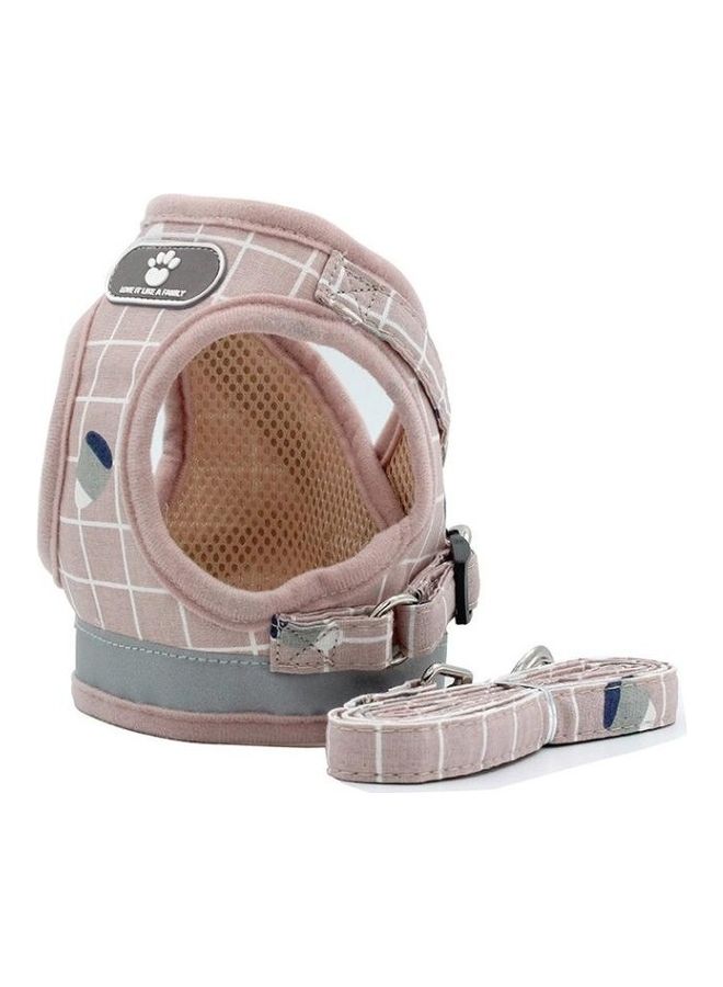 بي جي إم Reflective and Breathable Vest Traction Rope Pet Chest Leash Pink - Image 2