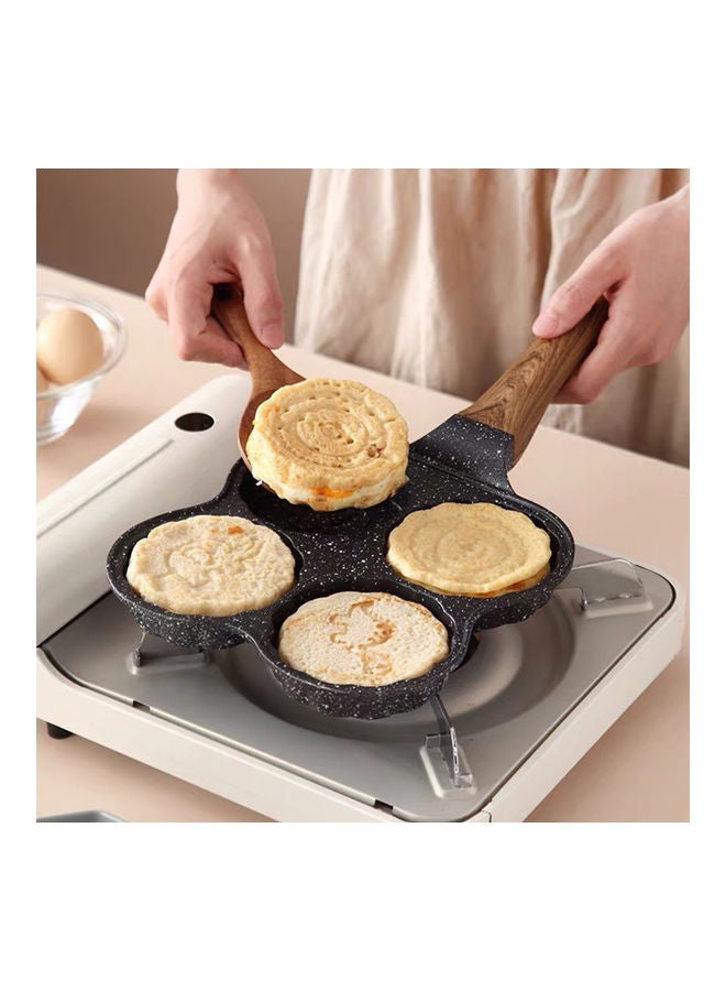 4-Mould Non-Stick Egg Frying Pan Black 23x5.5x20cm - Image 4