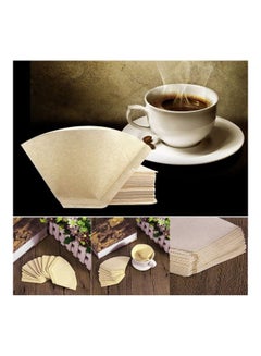 XiuWoo 100-Piece Coffee Filter Cup Paper Beige 16.4 x 10.4 x 5.0cm  - Image 2