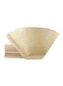 XiuWoo 100-Piece Coffee Filter Cup Paper Beige 16.4 x 10.4 x 5.0cm  - Image 1