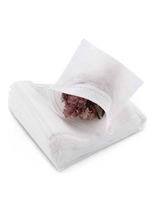 XiuWoo 300-Piece Disposable Empty Tea Filter Bag White 3.94 x 3.15inch  - Image 1