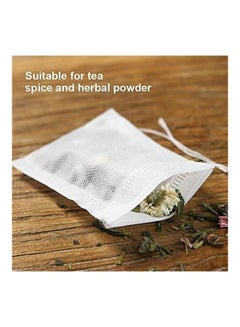 XiuWoo 300-Piece Disposable Empty Tea Filter Bag White 3.94 x 3.15inch  - Image 5