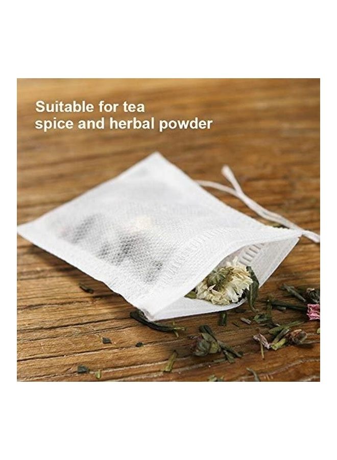 XiuWoo 300-Piece Disposable Empty Tea Filter Bag White 3.94 x 3.15inch  - Image 5