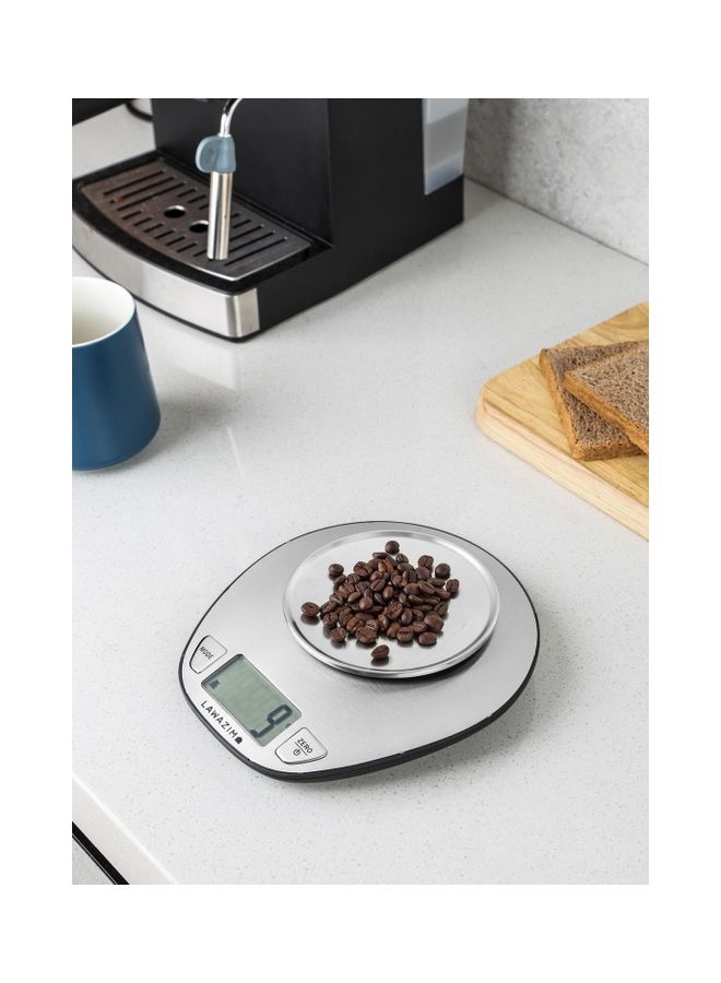 LAWAZIM Electronic Kitchen Scale With Bowl 50013 Silver  - Image 5