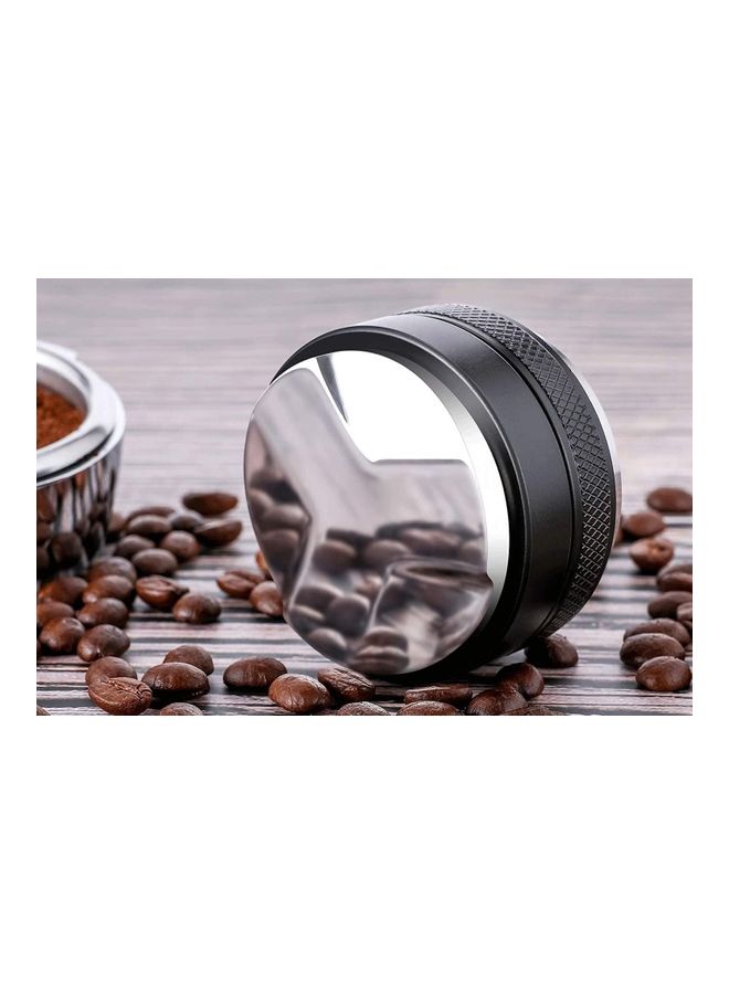 XiuWoo Dual Head Coffee Distributor 2 In 1 Leveler and Tamper Silver/Black 53mm - Image 4