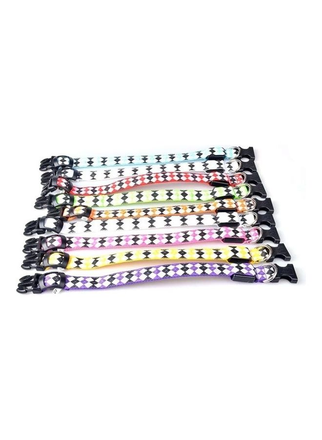 BGM Plaid Pattern Rechargeable LED Glow Light Leads Pet Dog Collar Multicolour - Image 3